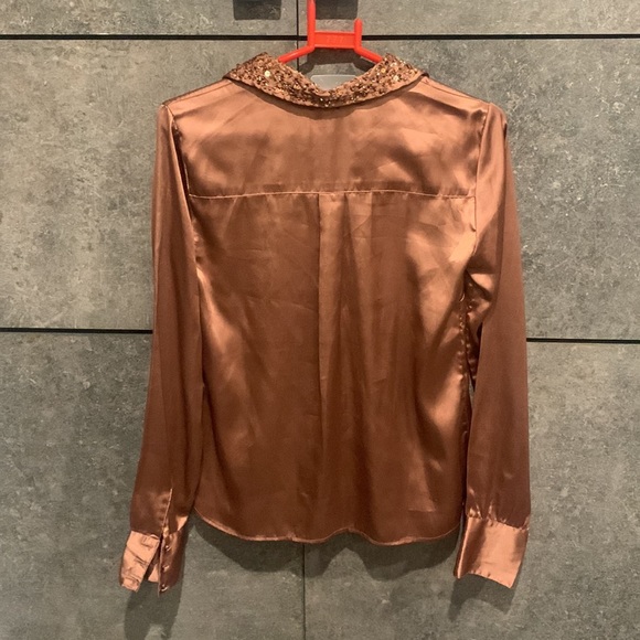 VERO MODA Rose gold satin shirt - Picture 5 of 5